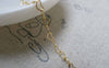 Accessories - 6.6 Ft (2m) Of  Anti Tarnish 16K Gold Color Brass Heart Link Chain Soldered Links 3x4.3mm A5860