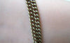 Accessories - 6.6ft (2m) Of Antique Bronze Brass Thick Curb Chain Link Size 3.5mm A2033