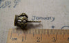 Accessories - 6 Pcs Antique Bronze 3D Crown Charms 10x19mm A5213