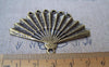 Accessories - 6 Pcs Antique Bronze Chandelier Folding Fan Charms Connector 42x57mm A3458