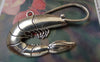 Accessories - 6 Pcs Antique Silver Shrimp Pendants Charms  35x56mm A7466