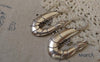 Accessories - 6 Pcs Antique Silver Shrimp Pendants Charms  35x56mm A7466