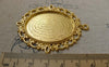 Accessories - 6 Pcs Gold Pendant Tray Base Settings Blank Bezel Match 30x40mm Cabochon Cameo A6261