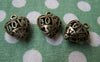 Accessories - 6 Pcs Heart Pendants Hollow Out Antique Bronze Charms Double Sided 15mm A3837