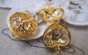 Accessories - 6 Pcs Non Tarnish 16K Gold Color Heart Wish Box Retro Olympic Rings Pendants  16x19mm A2265