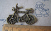 Accessories - 6 Pcs Of Antique Bronze Bike Bicycle Charms 26x40mm A4508