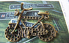 Accessories - 6 Pcs Of Antique Bronze Bike Bicycle Charms 26x40mm A4508