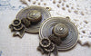 Accessories - 6 Pcs Of Antique Bronze Bow Tie Flower Summer Hat Charms Pendants 35x44mm A3738