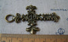 Accessories - 6 Pcs Of Antique Bronze Cross Pendants Charms 40x61mm A4255