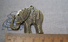 Accessories - 6 Pcs Of Antique Bronze Elephant Pendants 40x40mm A3466