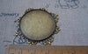 Accessories - 6 Pcs Of Antique Bronze Filigree Flower Sawtooth Bases Match 30mm Cameo A4793