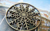 Accessories - 6 Pcs Of Antique Bronze Filigree Snowflake Ring Pendants 47mm A4832