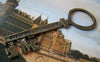 Accessories - 6 Pcs Of Antique Bronze Flat  Key Pendant  23x68mm A4272