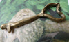 Accessories - 6 Pcs Of Antique Bronze Irregular Heart Skeleton Key Charms Pendants 18x51mm  A7245