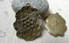 Accessories - 6 Pcs Of Antique Bronze Lotus Leaf Pendants Charms 25x33mm A5991