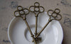 Accessories - 6 Pcs Of Antique Bronze Lovely Key Pendants Charms 28x75mm A171