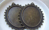 Accessories - 6 Pcs Of Antique Bronze Lovely Oval Cameo Base Settings Match 30x40mm Cameo   A2487