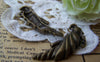 Accessories - 6 Pcs Of Antique Bronze Lovely Parrot Bird Charms 14x38mm A301