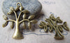 Accessories - 6 Pcs Of Antique Bronze Lovely Tree Pendants Charms 31x32mm A319