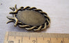 Accessories - 6 Pcs Of Antique Bronze Oval Bird Dove Cameo Base Settings Match 18x25mm Cabochon A3196
