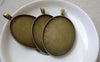 Accessories - 6 Pcs Of Antique Bronze Oval Victorian Lady Back Cameo Base Settings Match 30x40mm Cabochon A7146