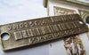 Accessories - 6 Pcs Of Antique Bronze Rectangular Barcode Connectors 14x52mm A3718