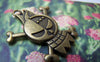 Accessories - 6 Pcs Of Antique Bronze Skull And Crossbones Charms 30x35mm A4973