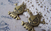 Accessories - 6 Pcs Of Antique Bronze Skull And Crossbones Charms 30x35mm A4973