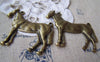 Accessories - 6 Pcs Of Antique Bronze Standing Horse Pendant  43x43mm  A1632