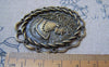 Accessories - 6 Pcs Of Antique Bronze Twisted Coil Lady Pendant Charms 39x49mm A4807