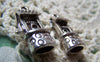 Accessories - 6 Pcs Of Antique Silver 3D Chinese Windlass Pendants Charms 12x22mm HEAVY  A841