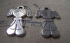 Accessories - 6 Pcs Of Antique Silver Lovely Girl Charms 25x38mm A1541