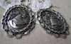 Accessories - 6 Pcs Of Antique Silver Lovely Lace Lady Pendant 39x49mm A1362