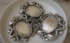 Accessories - 6 Pcs Of Antique Silver Oval Cameo Base Settings Match 18x25mm Cabochon  A7473