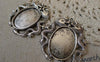 Accessories - 6 Pcs Of Antique Silver Oval Cameo Base Settings Match 18x25mm Cabochon  A7473