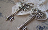 Accessories - 6 Pcs Of Antique Silver Owl Key Pendants Charms 28x56mm A1842
