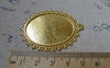Accessories - 6 Pcs Of Gold Tone Oval Cameo Base Settings Match 30x40mm Cabochon A6092