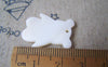 Accessories - 6 Pcs Of Natural Shell Bear Beads Charms 21x25mm A4599