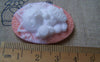 Accessories - 6 Pcs Of Resin Oval Cat Cameo Cabochon Pink 28x37mm A4024