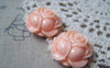 Accessories - 6 Pcs Of Resin Pink Rose Flower Cameo Cabochon 26mm A4861