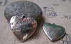 Accessories - 6 Pcs Of Tibetan Silver Love Heart Charms Pendants 25x26mm A1377