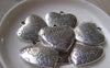 Accessories - 6 Pcs Of Tibetan Silver Love Heart Charms Pendants 25x26mm A1377