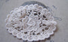 Accessories - 6 Pcs Oval Doily Beige Cream Color Filigree Floral Cotton Lace 48x70mm Set Of 10 Pcs A4849