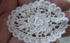 Accessories - 6 Pcs Oval Doily Beige Cream Color Filigree Floral Cotton Lace 48x70mm Set Of 10 Pcs A4849