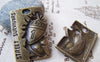 Accessories - 6 Pcs Shield Pendants Antique Bronze Charms 25x38mm A522