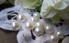 Accessories - 60 Pcs Of Resin Pearl White Round Cameo Cabochons  8mm A2795