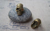 Accessories - 8 Pcs Of Antique Bronze 3D Pirate Skull Beads 12x14x20mm A1580