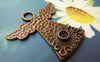 Accessories - Angel Pendants Antique Bronze Lovely Charms   34.5x35.5mm Set Of 10 Pcs A1479