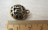 Accessories - Antique Bronze 3D Heart Pendants Hollow Out Charms 16mm Set Of 6 Pcs A1819