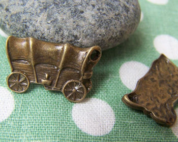 Accessories - Antique Bronze Carriage Charms Pendants 14x22mm Set Of 20 Pcs A4139